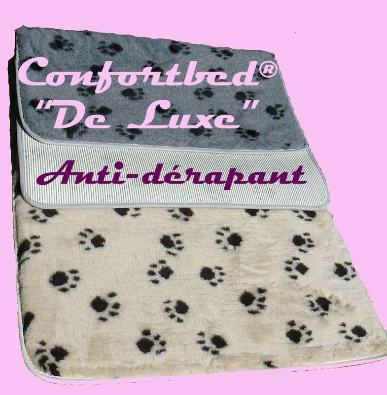 Tapis fini Confortbed© "De Luxe" anti dérapant, couchage pour chien et chat