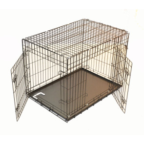 Cage pliable metal chien costaud extra lourde