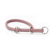 collier cuir rond stop Education rose